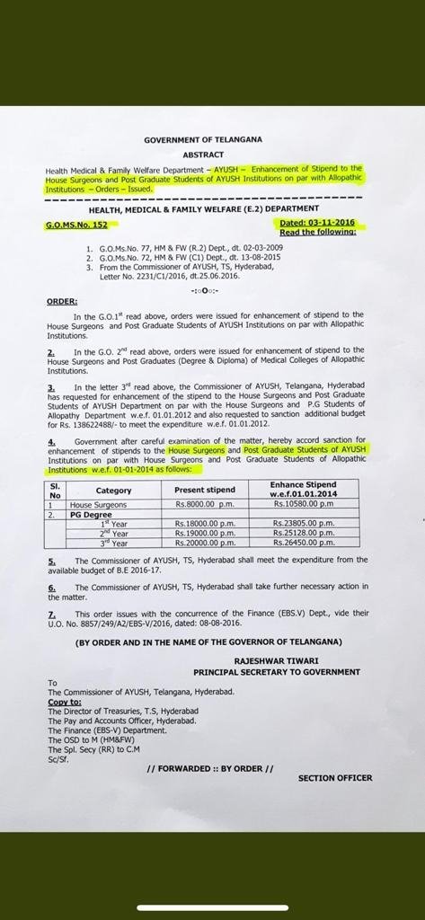 KinneraGayathri's tweet photo. #Stipendhikeforayushdoctors @KTRTRS @revanth_anumula @bandisanjay_bjp @kishanreddybjp @sravandasoju @the_hindu @Tolivelugu @TelanganaHealth @TelanganaCMO since past 7yrs so called our bangaruTS Govt not implementing Go's regarding AYUSH stipend hike,how many yrs shall we wait?? https://t.co/SocpCagtzB