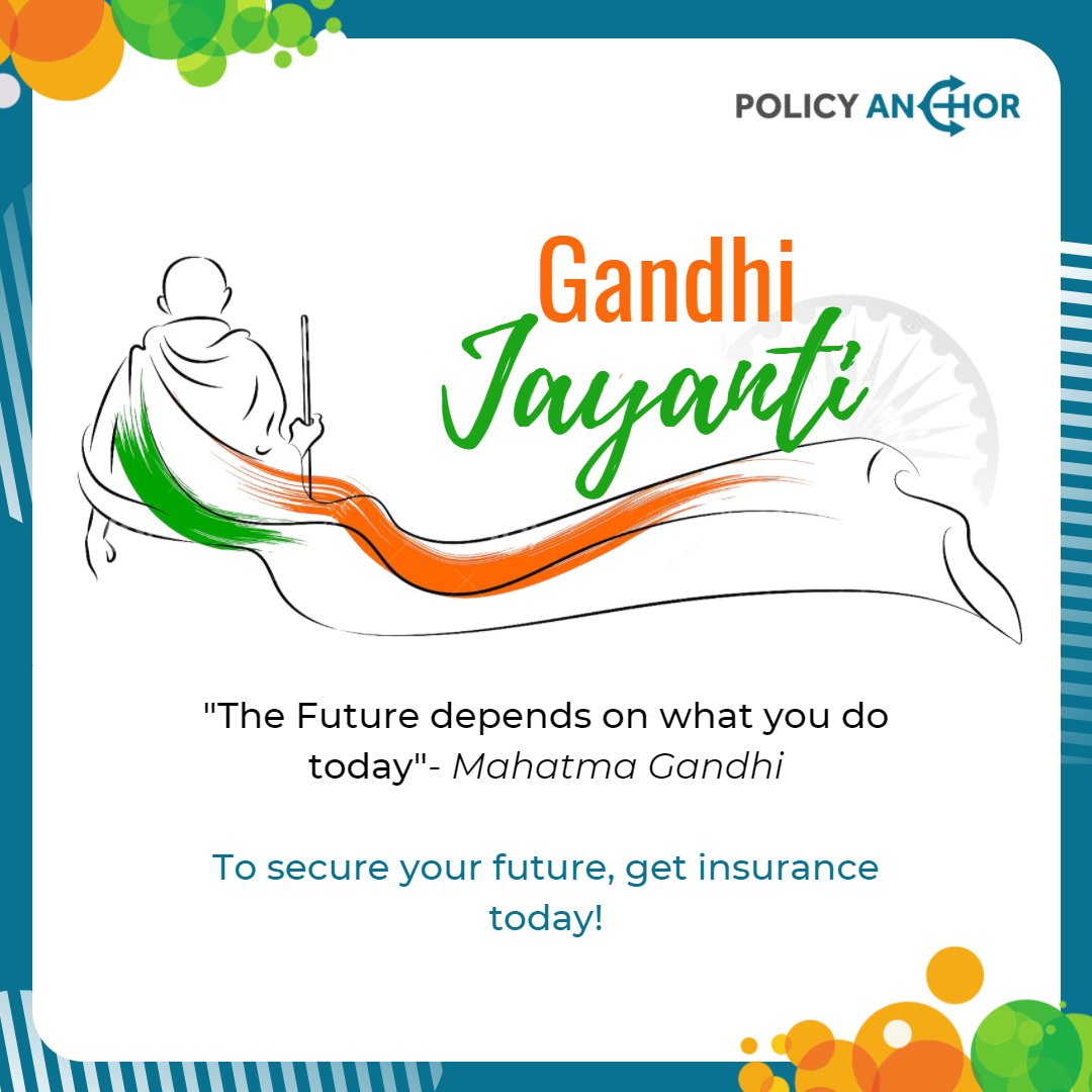 AnchorPolicy's tweet photo. “On this Gandhi Jayanti, Let us remember and salute the man who led us on the path to get independence and always inspired us as a nation.” Happy Gandhi Jayanti 02 October 2021 !!
#GandhiJayanti #MahatmaGandhi #fatherofthenation  #HappyGandhiJayanti #nationalfestival https://t.co/ckGfQv8Mjk
