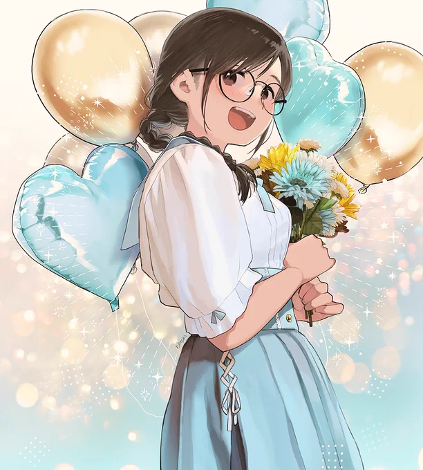 👓眼鏡のキョウちゃん
#眼鏡の日 #メガネの日 #はなばさみあーと 