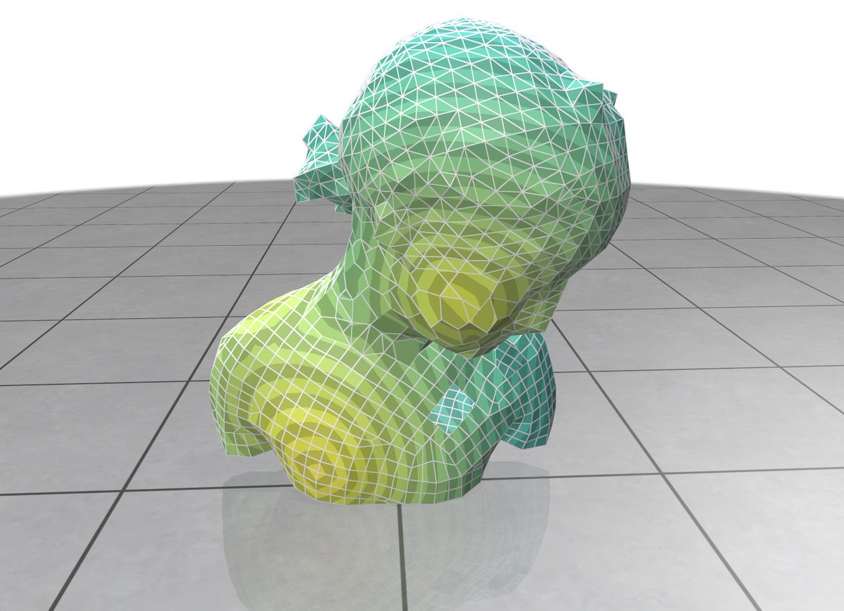 Generic discrete differential estimators on polygonal meshes from [de Goes, Butts, Desbrun, <a href="/siggraph/">ACM SIGGRAPH</a> 2020] are now available in <a href="/libdgtal/">DGtal (deprecated)</a> 🎉. Great for geometry processing of primal/dual or regularized digital surfaces (aka boundary of voxel objects) github.com/DGtal-team/DGt…