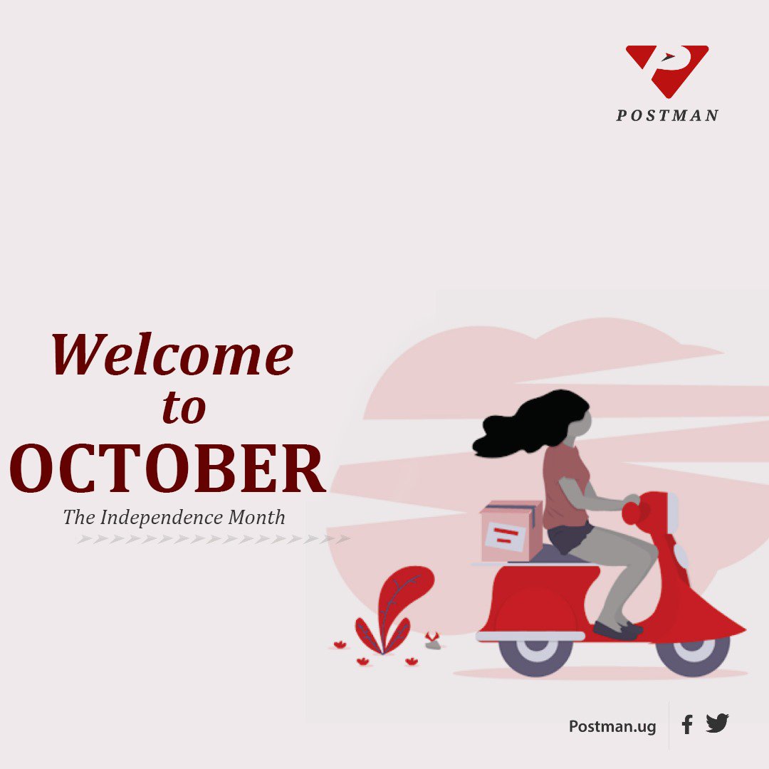 PostmanUg's tweet photo. Welcome to the month of #October
Happy New Month
#getyouraddresscodetoday
#postmanapp https://t.co/VkdYms4acJ