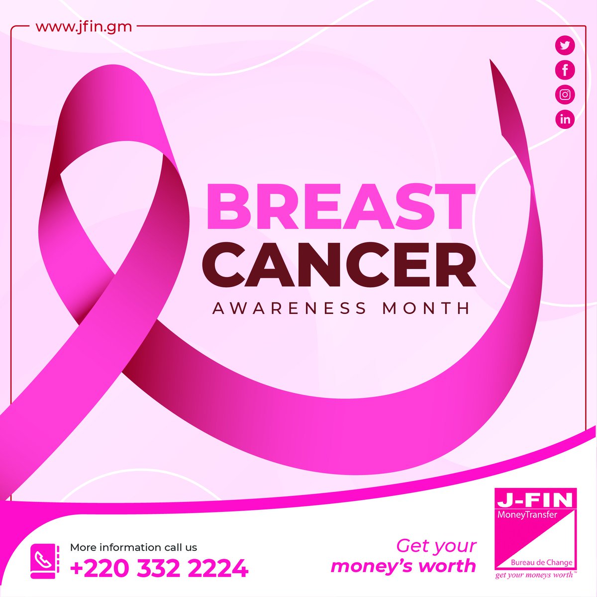 JFINTransfer's tweet image. Let’s talk about Cancer and save lives.

#BreastCancerAwarenessMonth