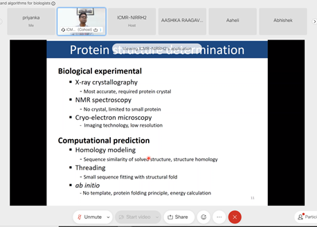 bicnirrh's tweet photo. Day 2 of the @DBTIndia sponsored workshop on "Orientation to online databases and algorithms for biologists" at @icmrnirrh concluded successfully with immense response from the participants from different regions of the country. Snapshots from the virtual workshop #Bioinformatics https://t.co/WfayLsJ47W