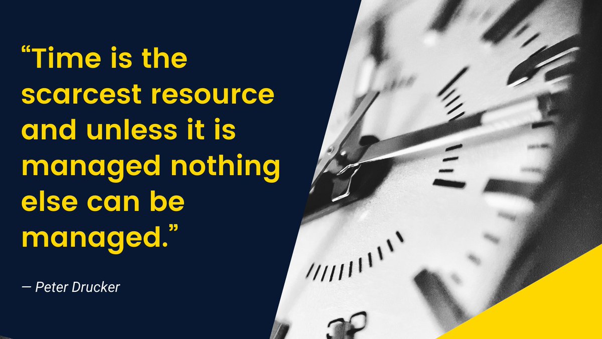 deniscangemi's tweet photo. "Time is the scarcest resource and unless it is managed nothing else can be managed" - Peter Drucker
#agile #projectmanagement #leadership https://t.co/w2v1tvwp3H