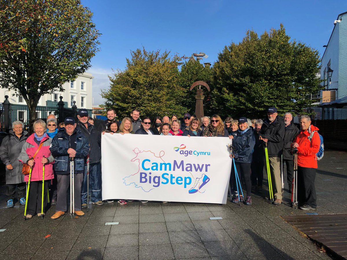 lisa_morgan1's tweet photo. Excited to be at the launch day of @AgeCymru #BigStepEvent on #InternationalDayofOlderPersons with the @HughJamesLegal team battling the elements to rack up 180k steps. A good start to our October team challenge #CSR https://t.co/Bm8tkicK6R