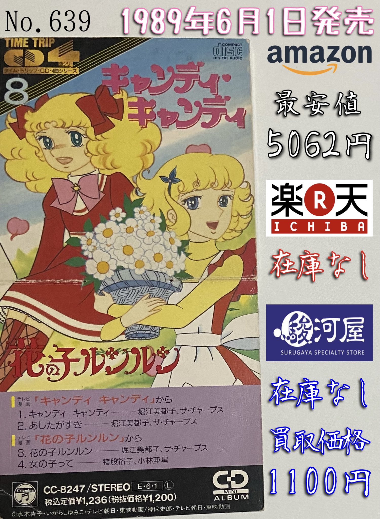 鯖 Al Twitter 堀江 美都子 キャンディ キャンディ 1976年発表 年8cmcd発売 アニメ キャンディ キャンディ 主題歌 Tv放送開始から今日でちょうど45年 当時大ブーム 異例の100万枚突破を記録したアニメソングの金字塔 原作のラストページを読んだあとに