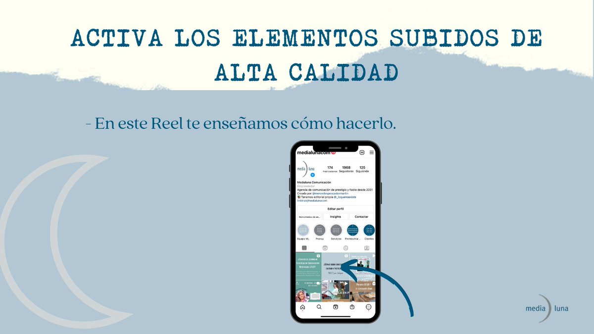 Medialunacom's tweet photo. ¿Sabías que los Reels de Instagram son una herramienta clave para promocionar tu marca en redes sociales? Te traemos unos tips para mejorarlos. 

#comunicación #marketing #instagram #tips #marketingdigital #instagood #madrid #reels #publicidad #socialmedia #photography #madrid https://t.co/SkcIFftbw5