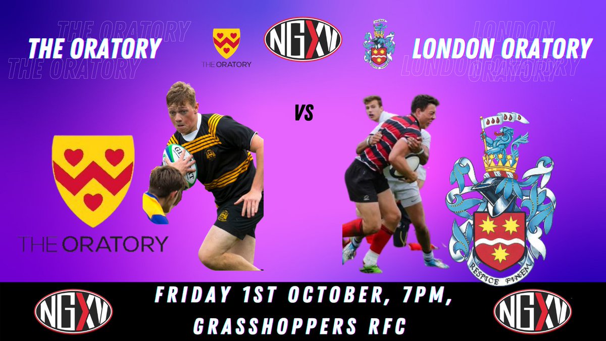 Next_Gen_Live's tweet photo. Live Stream: @OratoryRugby v @_LOSsport - Remember we start today at 5.30pm with the 2nd XVs before the 1st XVs kick off at 7pm. Should be a great evening at Grasshoppers RFC! https://t.co/IqupyIp4p6 #SchoolsRugby #LiveStream https://t.co/XxWdsBPpnx
