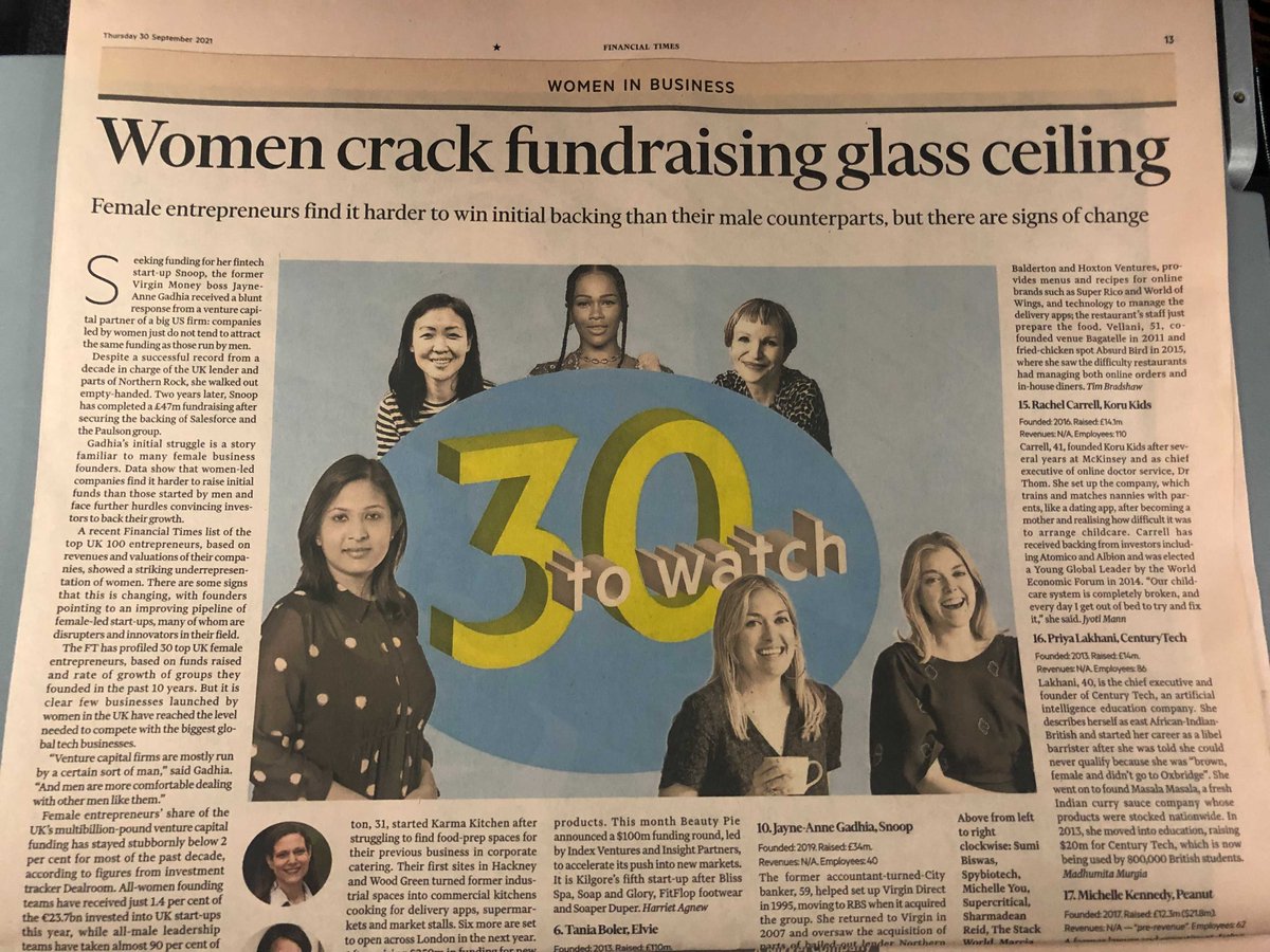 OxfordHeartbeat's tweet photo. Encouraging end-of-week news from @FinancialTimes: all-women founding teams have been disappointingly under-represented by VC funding, but there is an increasing VC-backed 'pipeline of female-led start-ups' #moretobedone #signsofchange #disruptors #innovators https://t.co/UaqvzHKavU