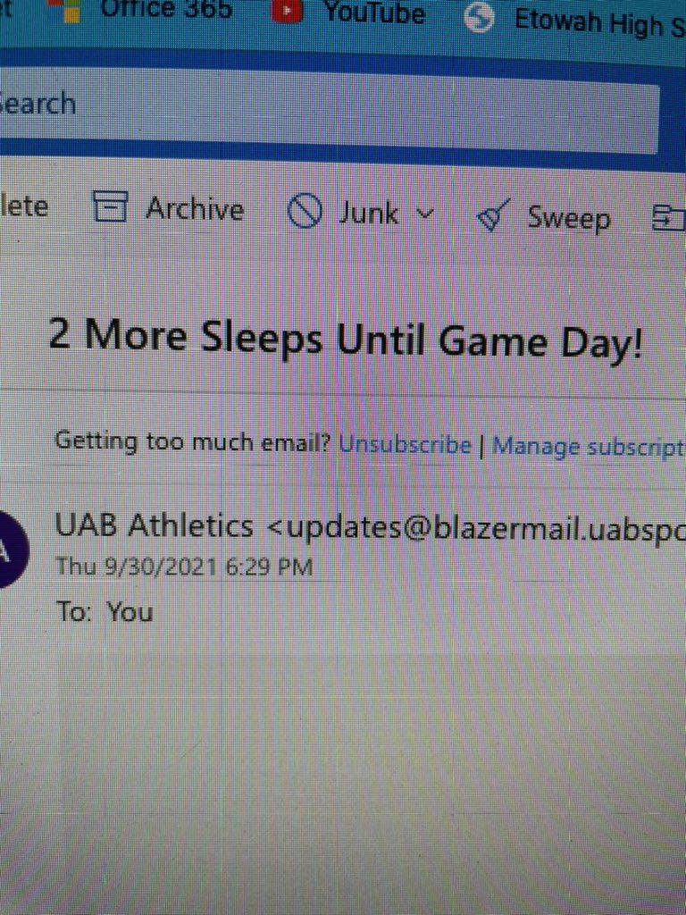 DennisDurick's tweet photo. @ChildersRadio   UAB may owe you a copyright :) https://t.co/OD0HMIs5Om