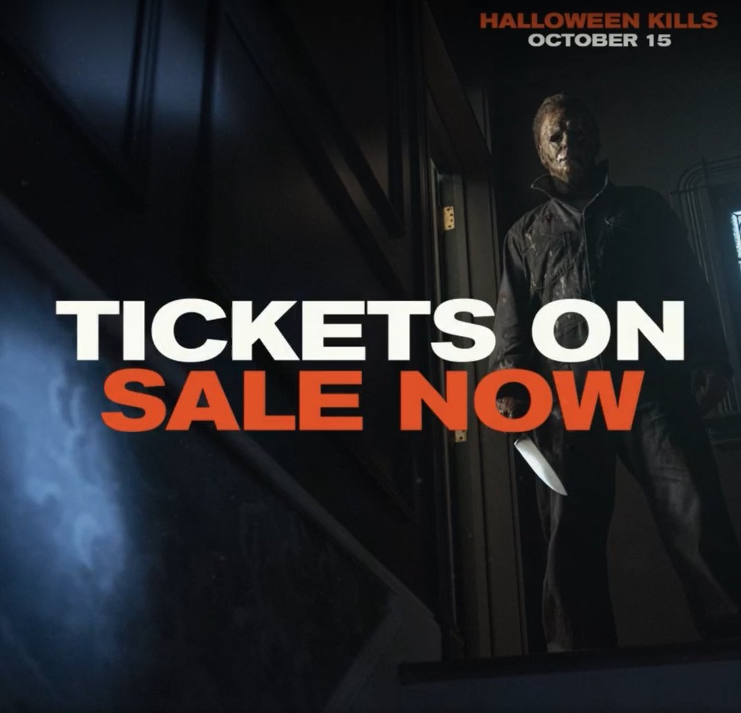 Tickets for #HalloweenKills are on sale NOW! 🔪 No more running. No more hiding. It’s time to face the essence of evil.  Premiere shows Thurs, Oct. 14 🎟️ bit.ly/HalloweenKills…