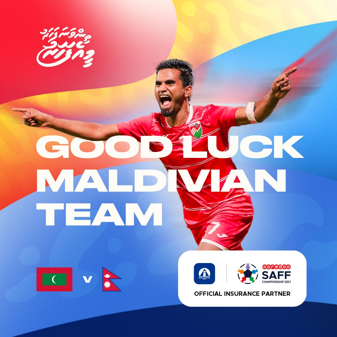 Go #RedSnappersMv 🇲🇻
We’re with you wishing the very best for #SAFFChampionship2021 
Thinvana Faharu, Mee efaharu #MageyMahaldheeb <a href="/MaldivesFA/">Football Association of Maldives</a>