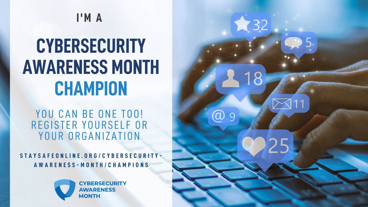 NNPScybersec's tweet photo. Newport News Public Schools is proud to be a #CybersecurityAwarenessMonth Champion! #BeCyberSmart and join the growing global effort to promote the awareness of online safety and privacy. #NNPSproud https://t.co/x7yrGNfKXb https://t.co/DlFh6Vb1Qs