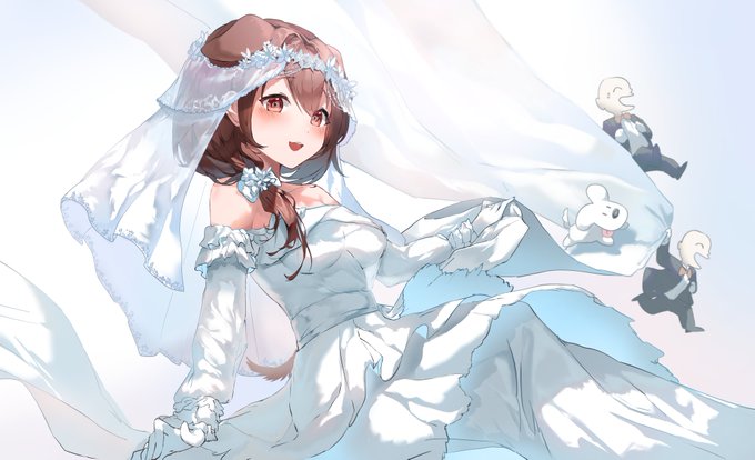 「breasts wedding dress」 illustration images(Oldest)