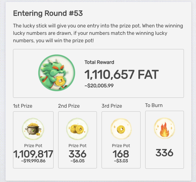 FatAnimalFarm's tweet photo. It's FRI-YAY! 😆
and Lucky stick reward had surpassed $20k, might take some chances here.😉

#FatAnimal #DYOR #LuckyStick #NFTs https://t.co/l2UlEkyWAd
