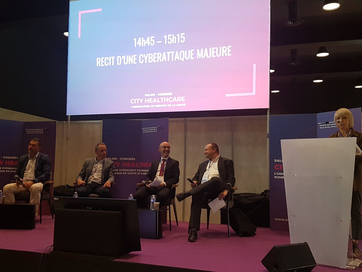 pulsy_grandest's tweet photo. 🔐💻 Échanges autour de la cybersécurité avec Stéphane Barcik, responsable de la sécurité des systèmes d'information de #pulsy. ⚠ Place à la conférence autour d'une cyberattaque.
Les débats se poursuivent au @SalonCiteSante
#esante https://t.co/qvg72LTUFa