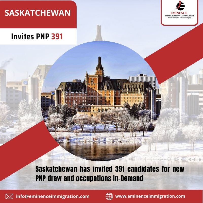 Saskatchewan has issued 391 Invitations To Apply (ITA) for aspirants applying for Canada Permanent Residence Visa.

Speak to our expert counselors: +91-9515141683

#Canada #CanadaPR #CanadaImmigration #InternationalSkilledWorker #IndiansInDemand #ExpressEntry #Saskatchewan #EIC
