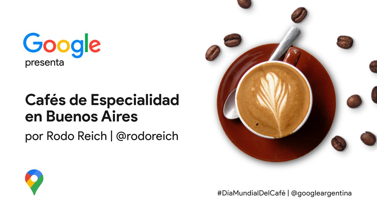 googleargentina's tweet photo. ¿Estás caminando y querés parar unos minutos a tomar un café? ¿Tenés que trabajar o hacer tiempo para una reunión?

☕️🗺️ En el #DíaMundialDelCafé, te recomendamos esta lista en @googlemaps curada por @rodoreich, con +140 cafés de especialidad en Bs. As. → https://t.co/9CCwH9xwIn https://t.co/TbmMEwNQbQ