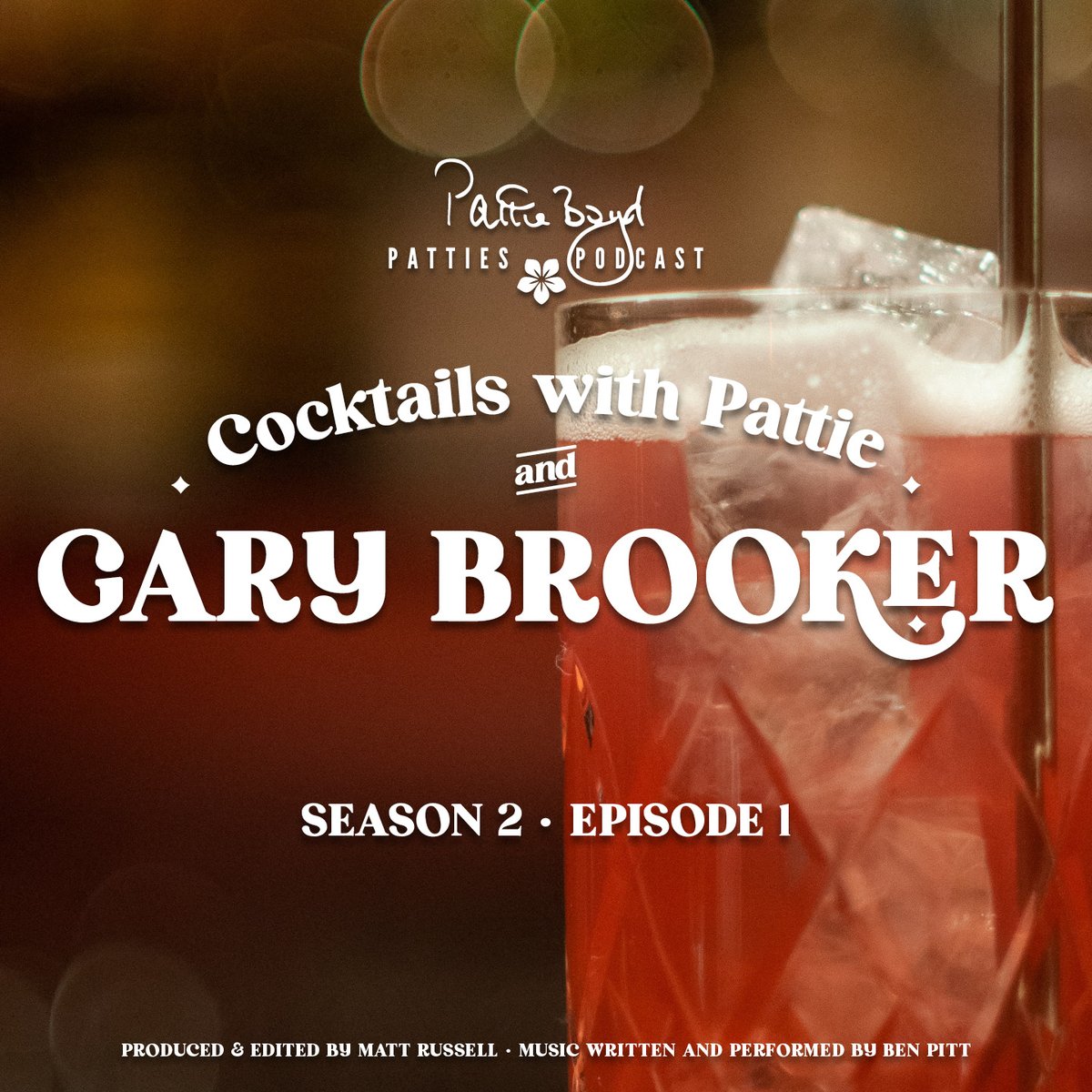 A new season of Pattie's Podcast is ready and the first episode is available TODAY! In 'Cocktails with Pattie' I'll be sharing cocktails and chatting with some of my dearest friends. We start with the wonderful Gary Brooker - it was so much fun. Enjoy! pattiespodcast.co.uk