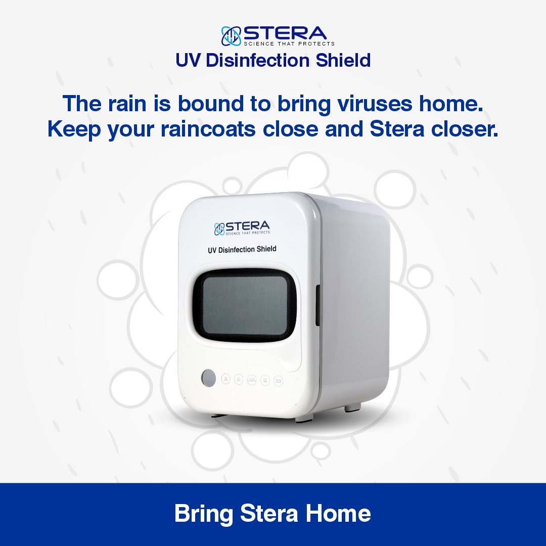 SteraOfficial's tweet photo. Protect yourself from viruses that might enter your home due to the rains.🛡☔️
📞Call us on +917995017232 or 💻visit us at https://t.co/nnxwYKQ1Vm
#stera #rains #rainprotection #diseaseprotection #steracares #uvdisinfection #innovation #technology #uvsterilizer https://t.co/Wzw6ZhMWZf