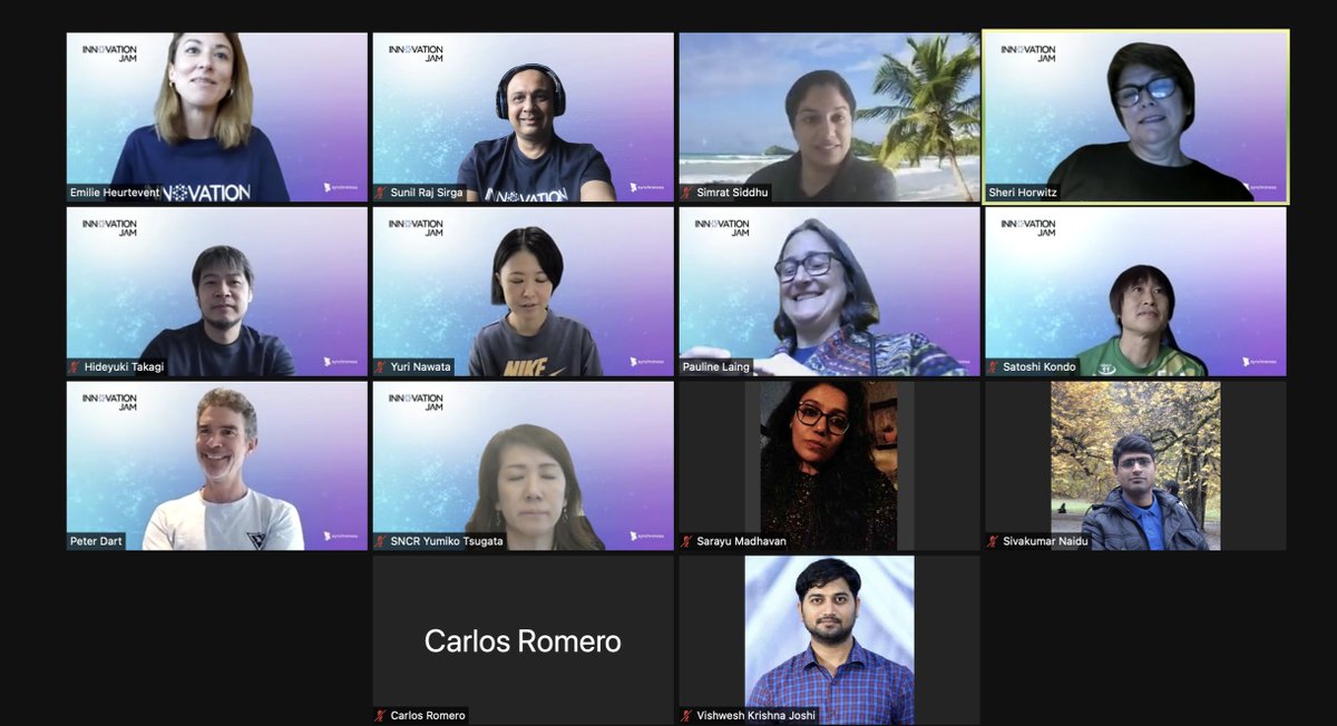 Synchronoss's tweet photo. Day 2 of Innovation Jam 2021! The teams are working together to #ideate, #innovate and #create. Good luck to all participating! #syncjam https://t.co/jeVaeVEiwJ