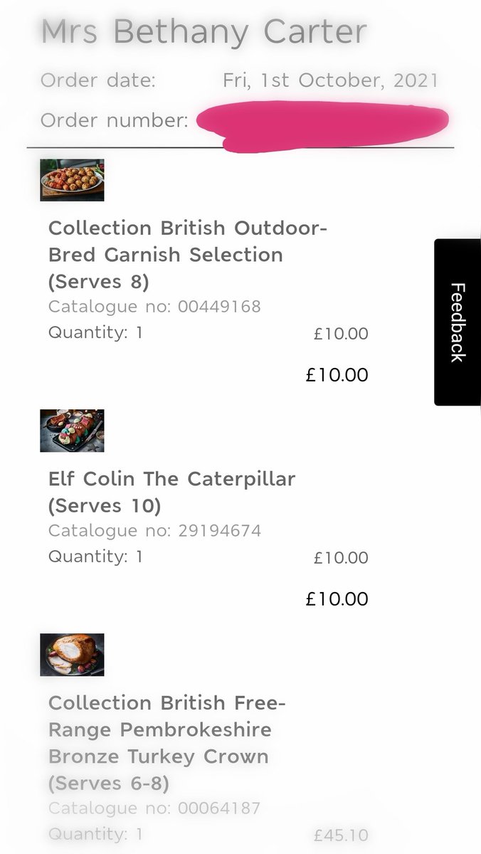 CarterSBethany's tweet photo. The Christmas food is ordered โ๏ธ๐
๐๐คฆโโ๏ธ
#Christmas2021 #Christmasdinner #Turkey #ordercomplete #sorrynotsorry @marksandspencer https://t.co/PxTGJHYQlr