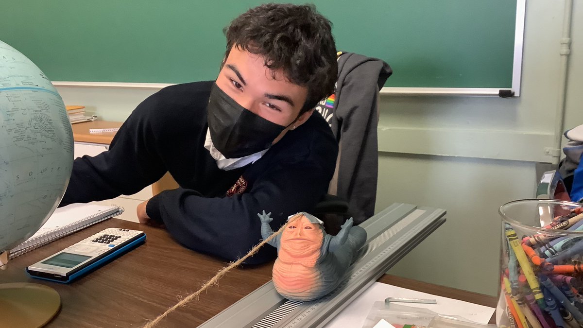 JudgePride's tweet photo. Self-directed pulley lab in AP Physics. Students made their own pulley creation and designed an experiment. #judgescience #be100 #judgepride https://t.co/Mv6pMnSc1r
