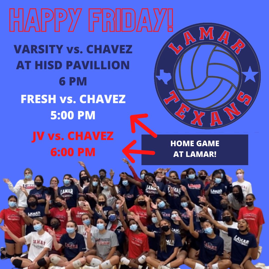 HAPPY FRIDAY! All three teams take on Chavez today, 2 of which play at HOME!