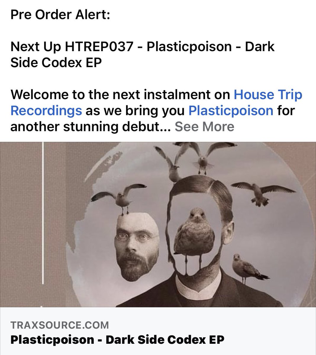 Next up on HTR plastic poisons debut release Dark side codex EP available pre-order <a href="/traxsource/">Traxsource</a> now! Strong support on this one guys get your copy #newmusic #techhouse #housemusic