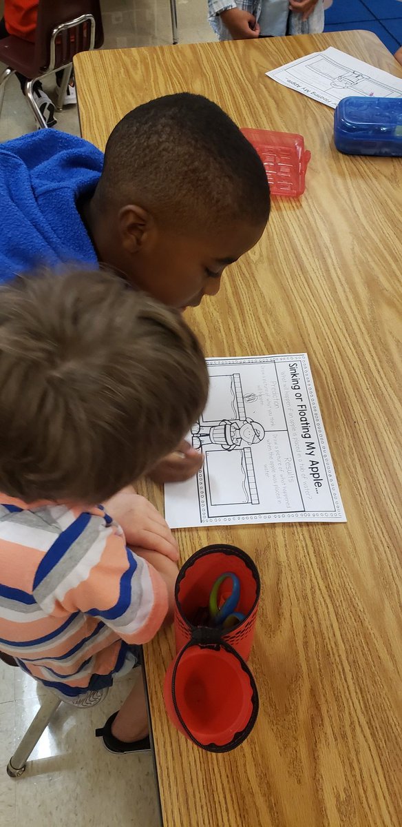 ccsd_wasdin's tweet photo. D.E.A.T. with @KTeamDarnell My Ss demonstrating ROWTAG tribe traits "Dependability" &amp; "Citizenship" as we help our K partners with their sink or float apple experiment!😍 #sixtribesONEnation #rowtag #getconnected #charactercounts @ClarkCreekSTEM @CherokeeSchools @CharacterDotOrg https://t.co/ZXSY7hpiOk