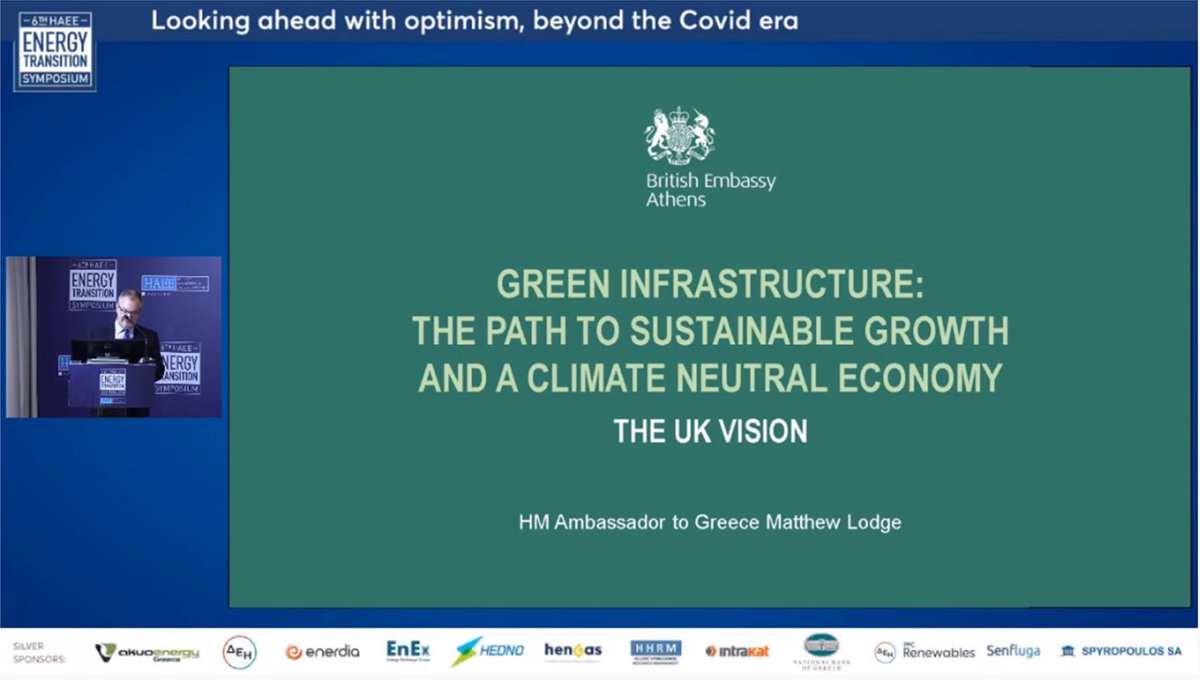 Committing to a #NetZero transition. Thanks to <a href="/HAEE_Greece/">Hellenic Association for Energy Economics</a> and <a href="/karamanlis_k/">Κώστας Καραμανλής</a> . Delighted to join the Minister to highlight what 🇬🇷 and 🇬🇧are doing on #emobility and #greentransition <a href="/ukingreece/">UK in Greece</a> <a href="/GreeceinUK/">Greece in UK</a>