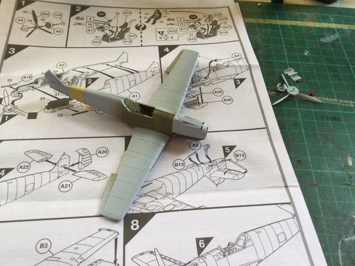 tiffanyszoneuk's tweet photo. It’s been nearly a year since I bought it. But. I’m making a start on the Messerschmitt Bf109E-3 from Airfix. 
#airfix #airfixmodels #airfixmesserschmitt #messerschmittbf109 #battleofbritain #scalemodels #scalemodelaircraft #modelmaking #makingmodels https://t.co/NJg4Mxxfja