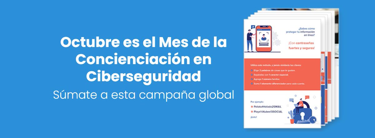 SMARTFENSE's tweet image. ¡Llegó Octubre, el Mes de la #Concienciación en #Ciberseguridad! Súmate a esta campaña global. Descarga nuestro Kit de Recursos gratis y comienza a planificar tus acciones semana a semana. #BeCyberSmart

smartfense.com/es-ar/landing/…

#CybersecurityAwarenessMonth  #HardeningdeUsuarios