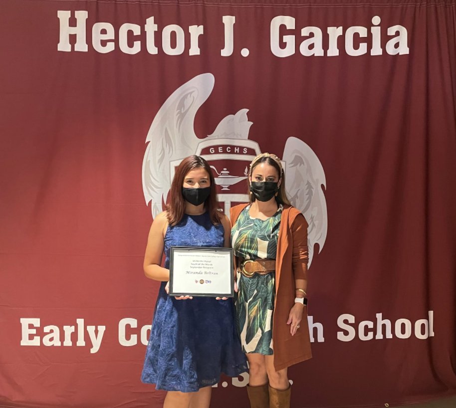 MrsV_Educates's tweet photo. #latepost #proudteacher But a hearty congratulations to our NHS member, Miranda Beltran, for being named US Border Patrol Youth of the Month for September for @GarciaECHS. Keep up the great work! https://t.co/Ms4aYsMMKb