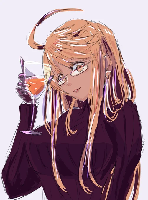 【VA-11 Hall-A】 眼鏡の日 #va11halla #VA-11_HALL-A #アルマ・アルマス https://t.co/AwzDRnZpup 