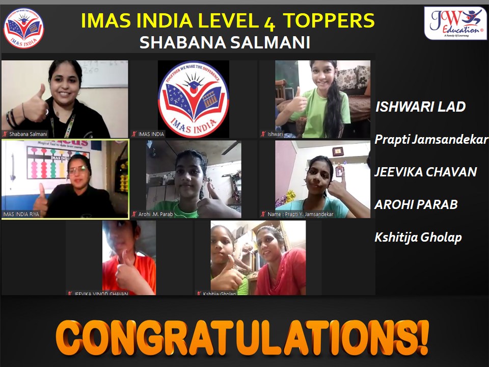 IMAS INDIA LEVEL 4 SHABANA SALMANI