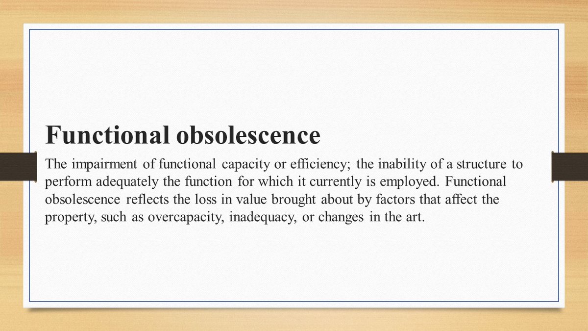 AHA_LLC's tweet photo. #WordOfTheDay: #FunctionalObsolescence: The inability of a structure to perform adequately the function for which it currently is employed.
#smartereveryday #words #intelligence #dictionary #learn #smart #RealEstate https://t.co/Eqz0VwsKFL