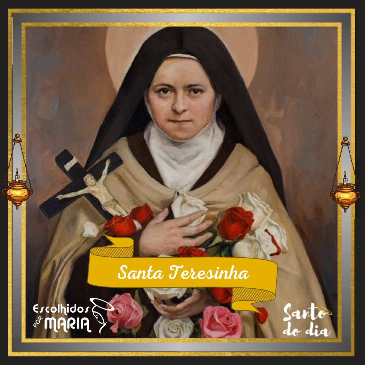 EscolhidosM's tweet photo. "Para mim a oração é um impulso do coração, um simples olhar para o Céu, um grito de gratidão e amor no meio da provação como no meio da alegria!"🌹 
    
 Santa Terezinha do menino Jesus, Rogai por nós! https://t.co/tTlZWm2k4e