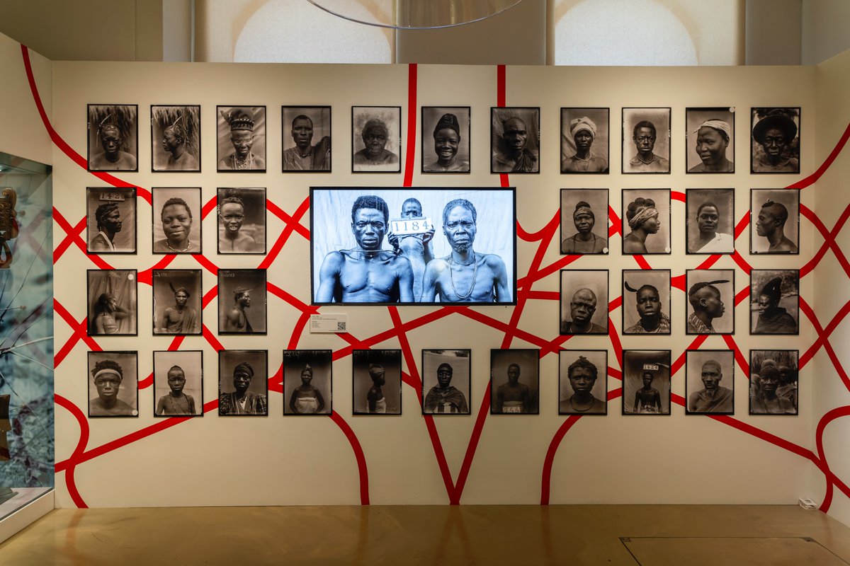 MAACambridge's tweet photo. The walls of the gallery are covered with a net-like pattern designed by British-Nigerian artist @StudioSikoki, drawing on photographic documentation from Northcote Thomas’s archive of Nigerian string games (cat’s cradles).

Find out more: https://t.co/NvtT39bs4o #reentanglements https://t.co/bs4SsR76lQ