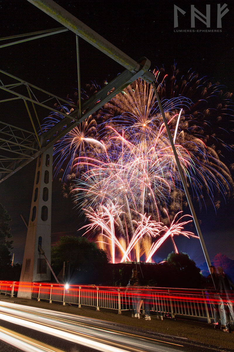 Feu d'artifices à l'occasion du Rock Marin's Festival à Saint-Valery-sur-Somme.