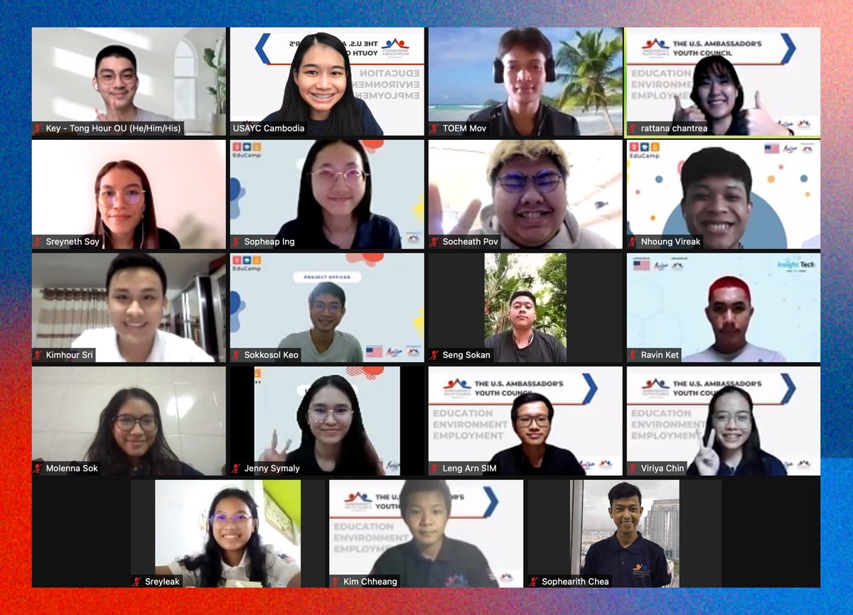 USAYCkh's tweet photo. It was great to have Mr. Ou Tong Hour, Training and Workshop Specialist and Lecturer in Social Entrepreneurship, as our trainer for last month’s competency building training on “Online Facilitation”. We are grateful for the knowledge and practical experiences you shared! #USAYCkh https://t.co/sxBnqujDQs