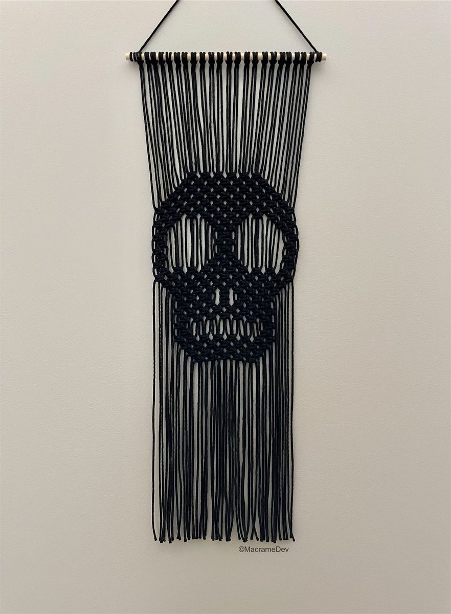 MysticStitchCo's tweet photo. Handmade Macrame Skull Wall Hanging 💀✨ https://t.co/Leew9N2uys