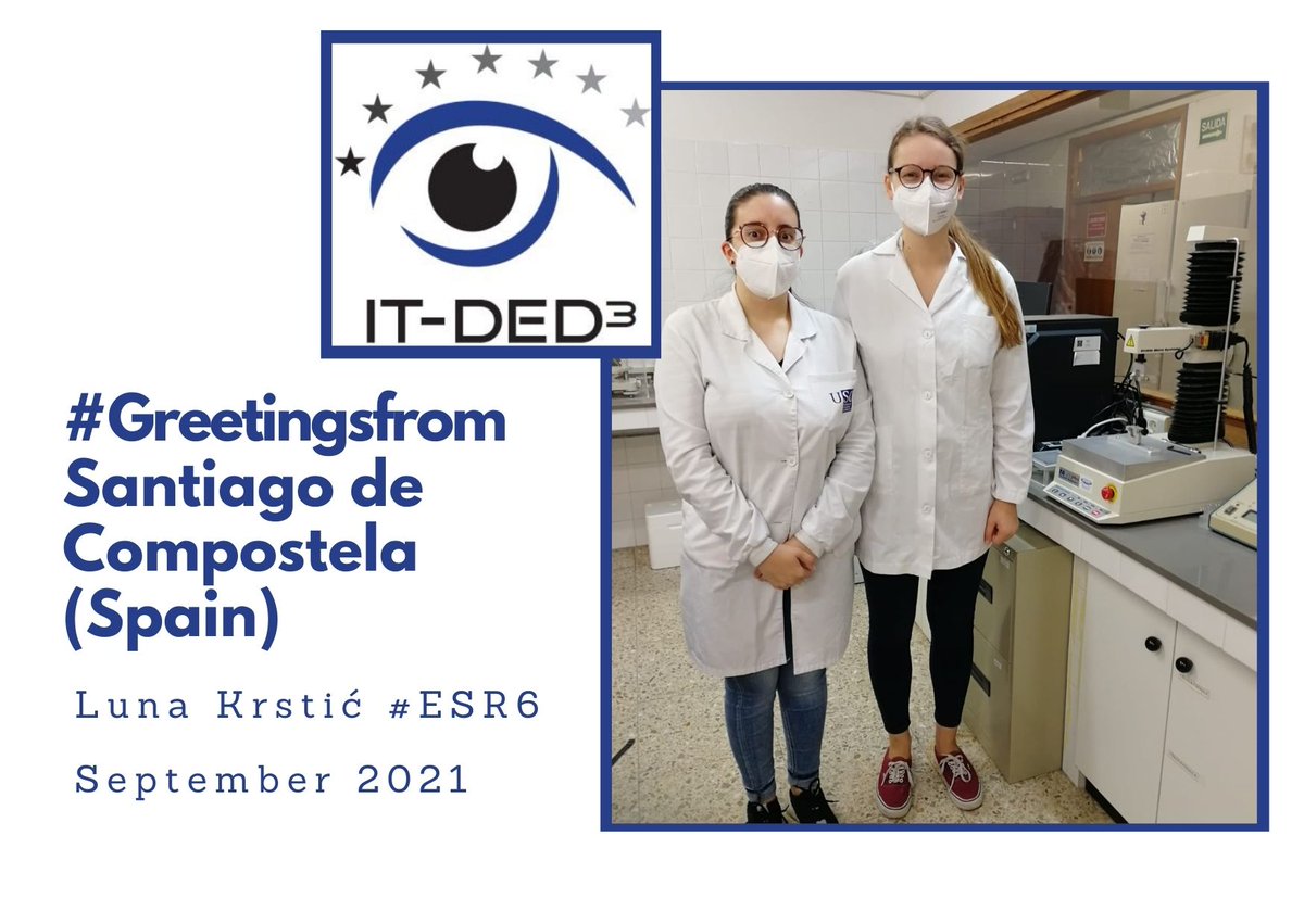 IT_DED3_Project's tweet photo. Today is the last day of Luna’s secondment to the University of Santiago de Compostela, where she has performed a research stay for one month.

 #DryEyeDisease #H2020 #InvestEUresearch https://t.co/AG6Mg75AGh