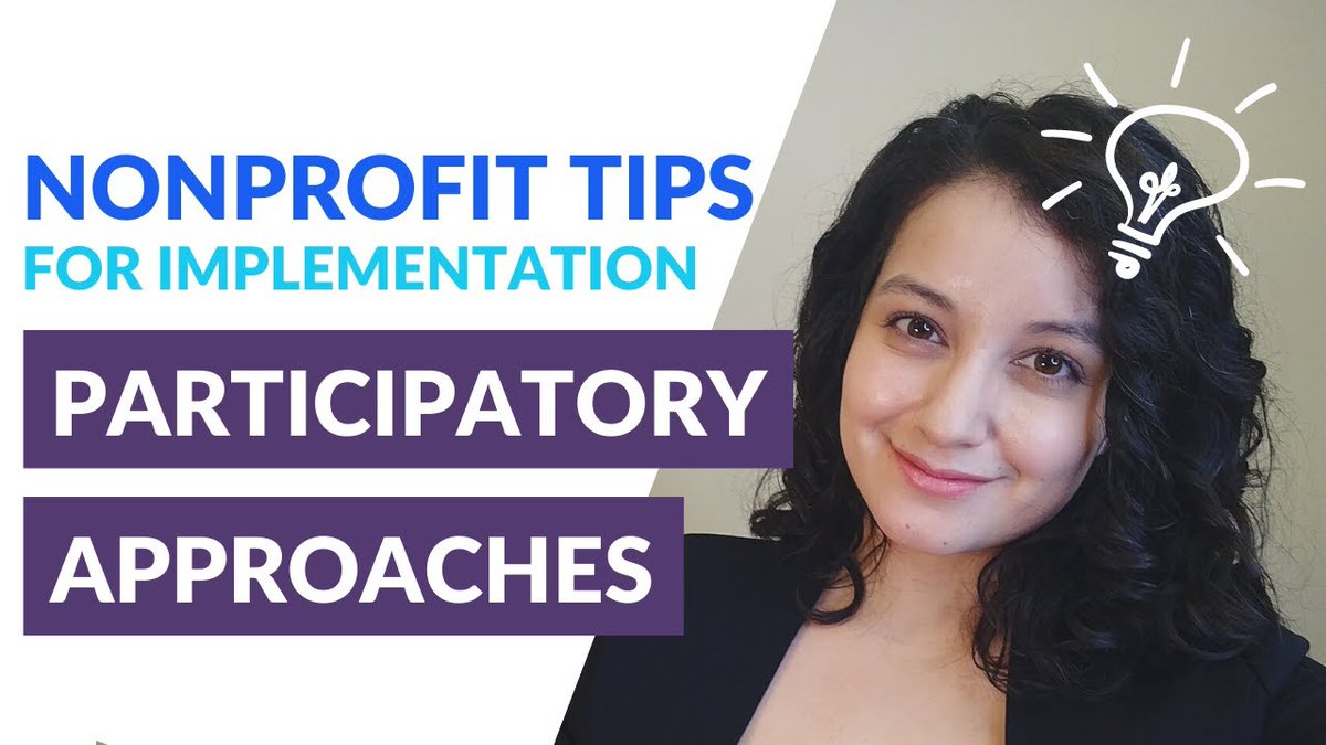 Participatory approaches can be hard to implement. Here I provide some tips and resources you can explore: youtu.be/dgSgGj3swS8 
#evaluation #nonprofit #capacityBuilding