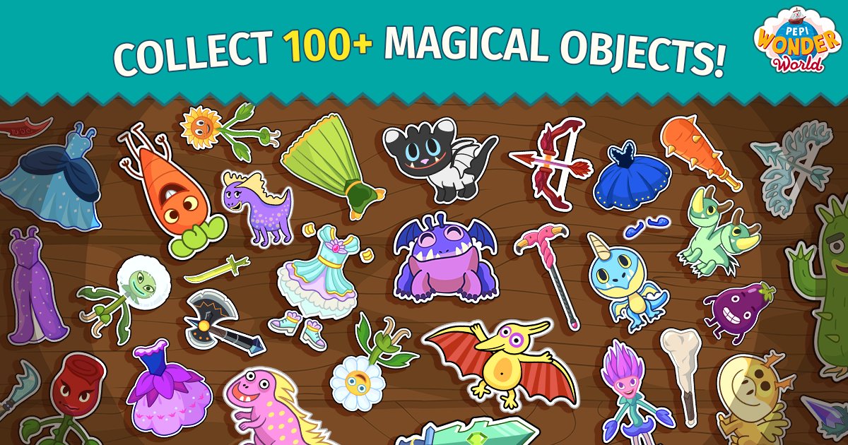 pepiplay's tweet photo. 📢 NEW CONTENT TIME &amp; CHALLENGE! 📢 

Introducing The Sticker Book 📚 New &amp; amazing feature - collect stickers of various magical in-game items ✨ Can you find them all 🤔? There are over 100 magical objects scattered in Pepi Wonder World! https://t.co/fwchbYXmux