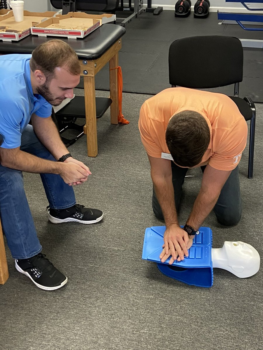 PremierPT_TN's tweet photo. The Premier Staff re-certified their CPR training through the Red Cross so there will always be at least one full time staff member certified no matter which clinic you may be in! Thank you to Rick Ross for coming down to do this with us! #physicaltherapy #PremierPT https://t.co/Fhfzw4kok1
