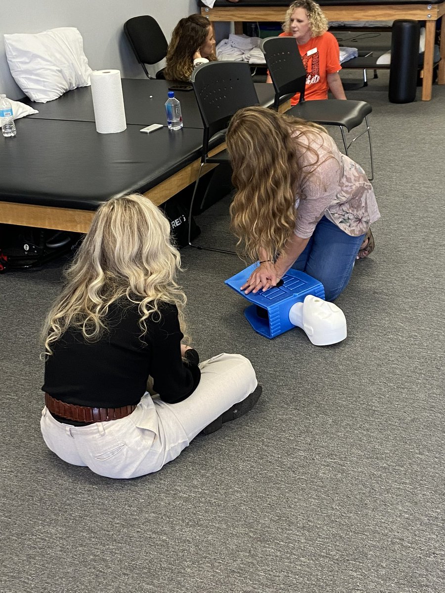 PremierPT_TN's tweet photo. The Premier Staff re-certified their CPR training through the Red Cross so there will always be at least one full time staff member certified no matter which clinic you may be in! Thank you to Rick Ross for coming down to do this with us! #physicaltherapy #PremierPT https://t.co/Fhfzw4kok1