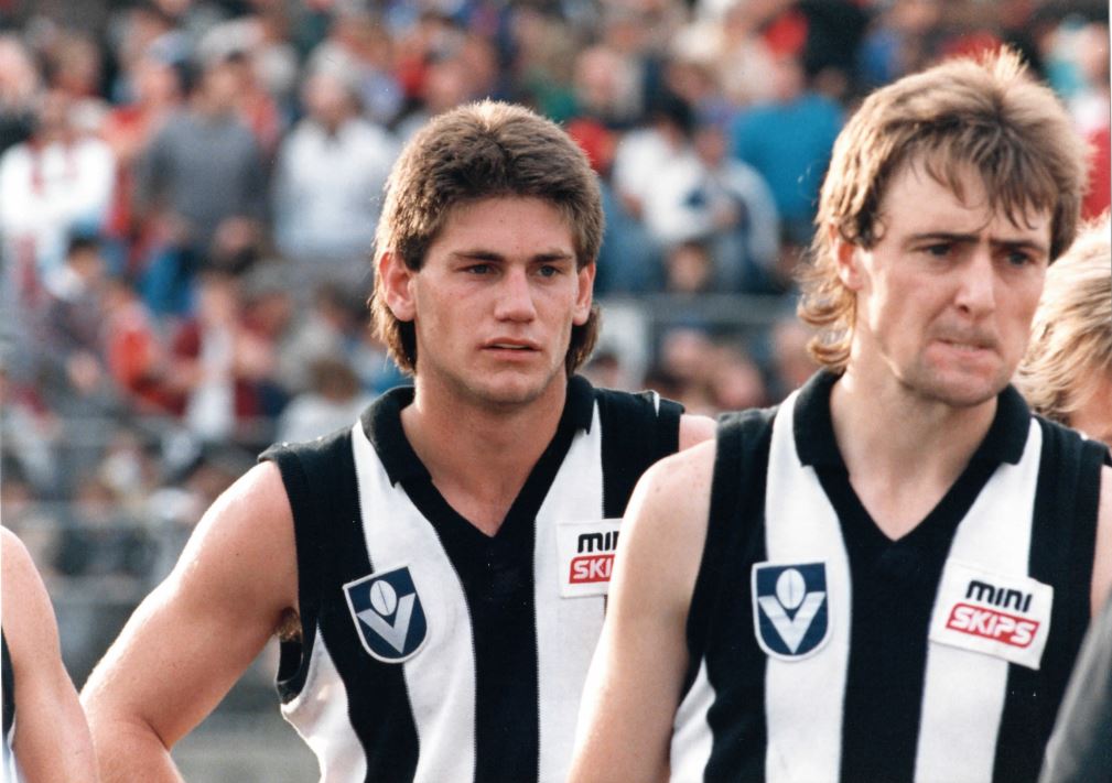 Hey <a href="/MickMCG34/">Michael McGuane</a> and <a href="/crosisca28/">Gavin Crosisca</a>, was going through some old pics from when I used to edit the Essendon club magazine and found these from a game at Windy Hill in 1988. Thought you might like. Time flies, eh? 😉<a href="/CollingwoodFC/">Collingwood FC</a>