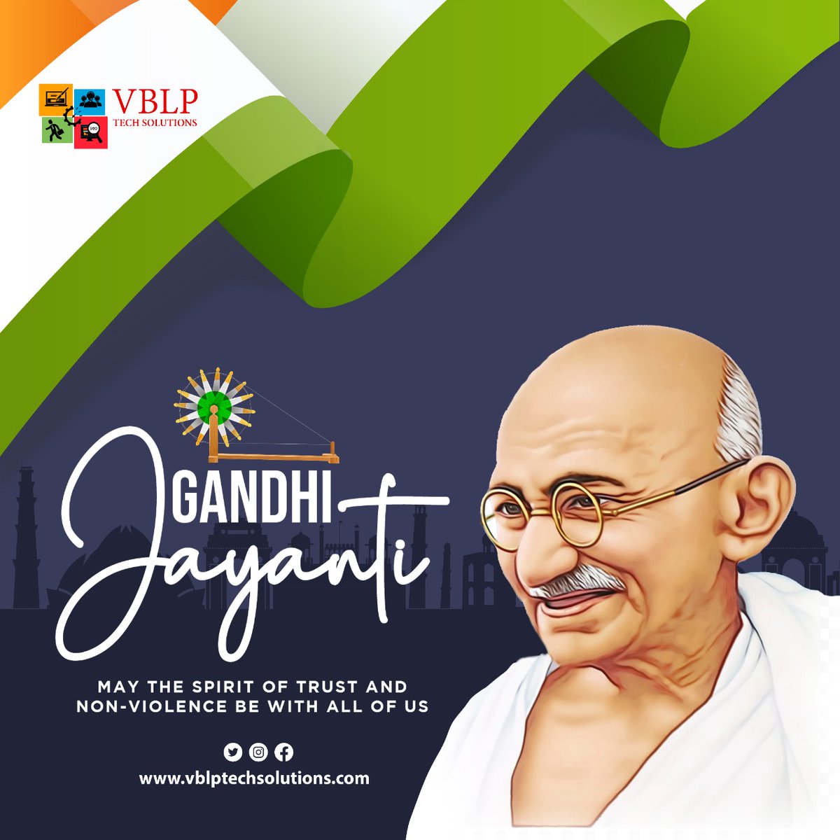 VblpS's tweet photo. May Bapu and his teachings always guide us to fight the good fight with peace and brotherhood. 
https://t.co/OOOco29mot
7659995858
Mail :rk@vblptechsolutions.com
#Gandhijayanti #freedom #happygandhijayanti2021
#DigitalMarketing #Graphicdesigin #webdesign #Google_Adwords https://t.co/BsJ8RJK9Sa