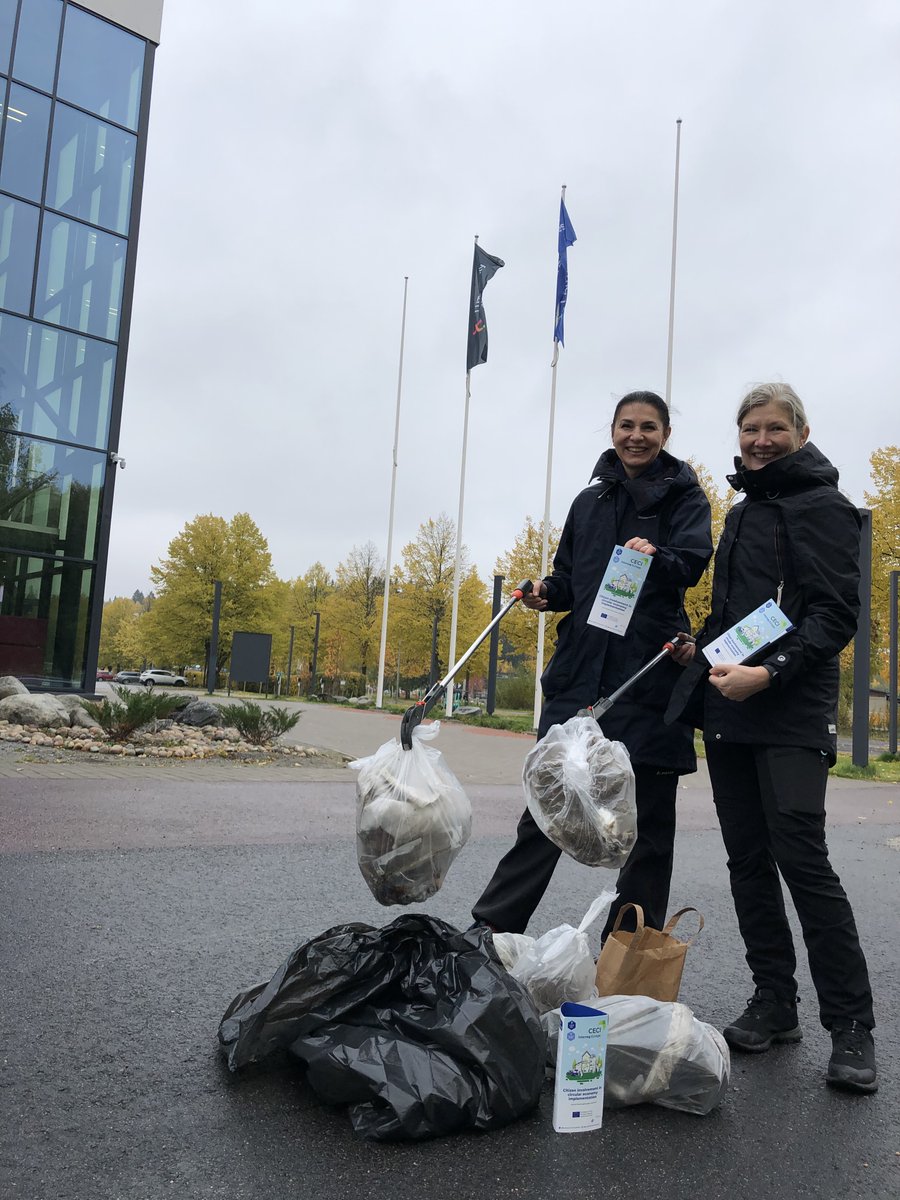 EuropeCECI's tweet photo. More than 100 employees participate in @LABfinland volunteering day. CECI lead partner picked up litter around the LAB campus in #Lahti👉♻️🌎 https://t.co/DWZxvKY8Cw #yhteistähyvää #commongood #vapaaehtoistoiminta #volunteering #voluntaryactivity @interregeurope https://t.co/2tYx52wRLq